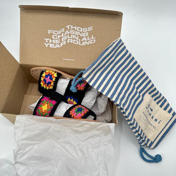 MANEBI x Evereve New in Box Crochet Double Strap Sandal // 7.5 - Picture 13 of 15